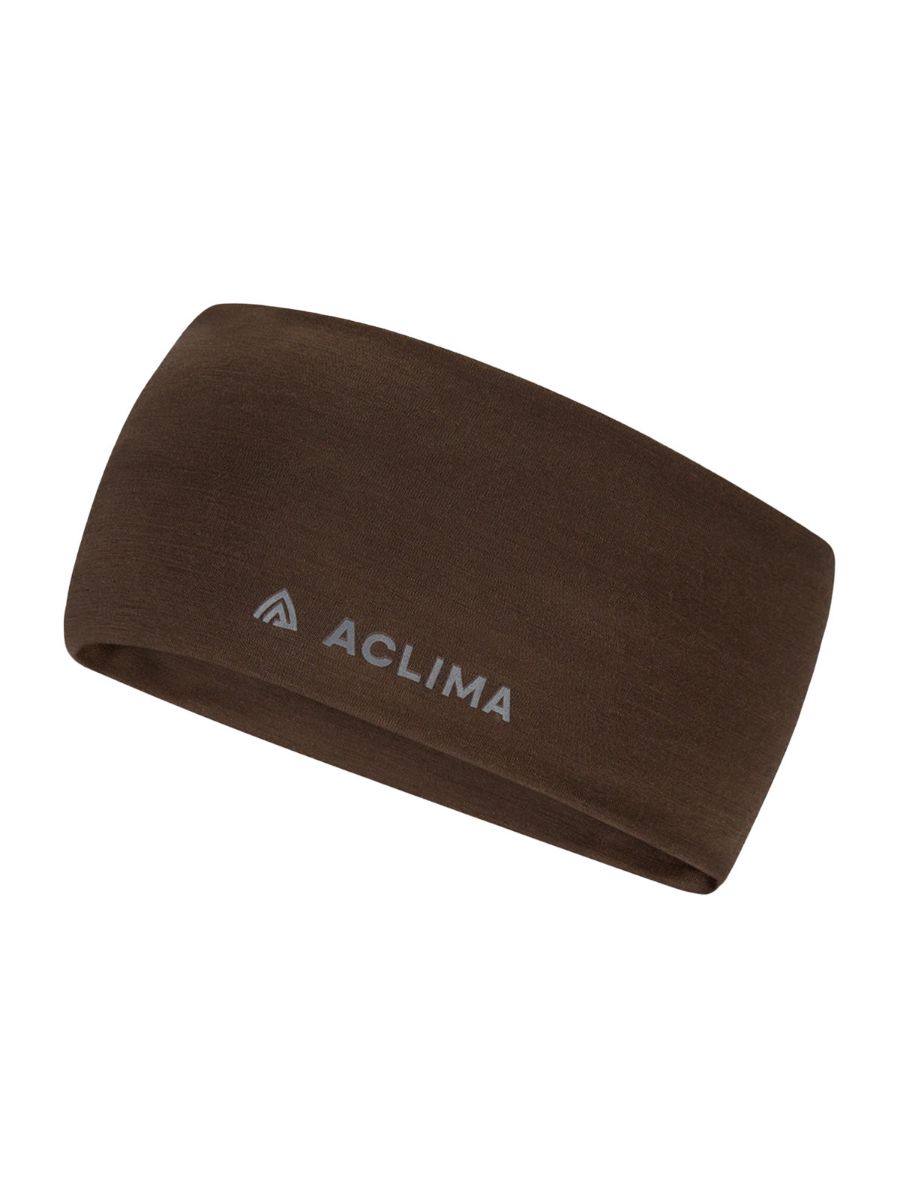 Pannebånd i ull fra Aclima i fargen Dark Earth