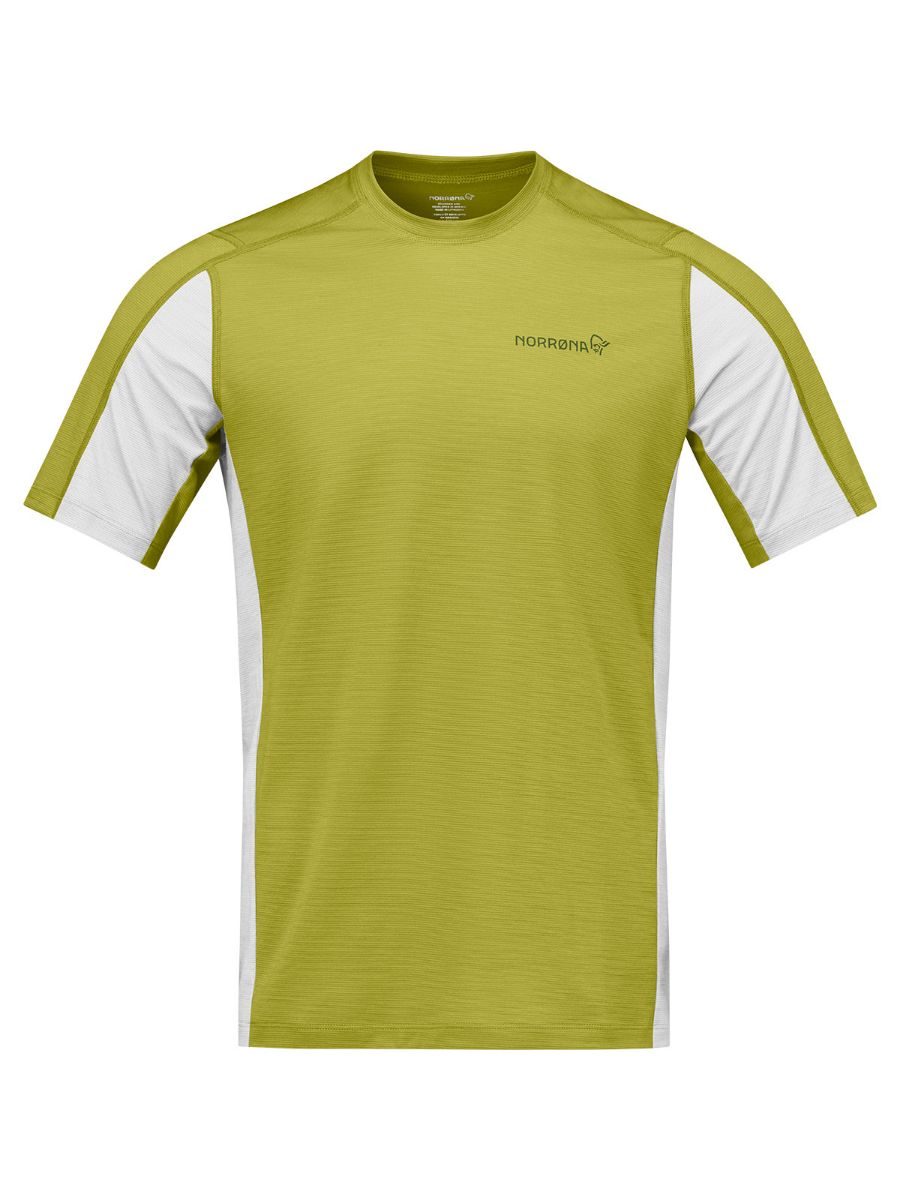 Ullt-skjorte til herre fra Norrøna i fargen Golden Lime Whisper White