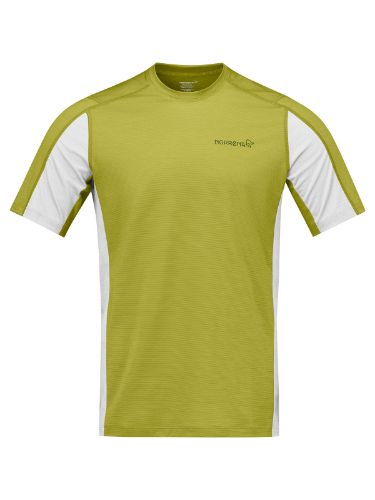 Ullt-skjorte til herre fra Norrøna i fargen Golden Lime Whisper White