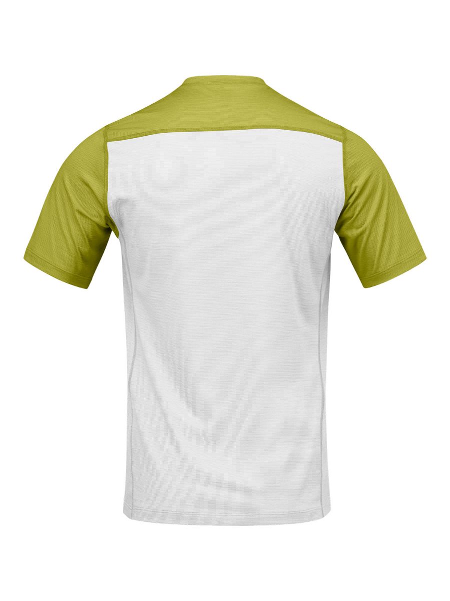 Ullt-skjorte til herre fra Norrøna i fargen Golden Lime Whisper White