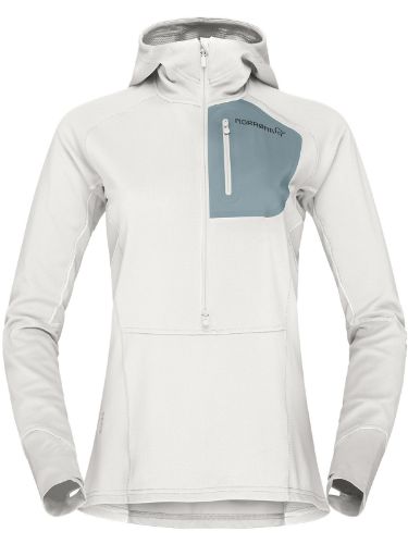 Tynn og teknisk hettegenser fra Norrøna til dame