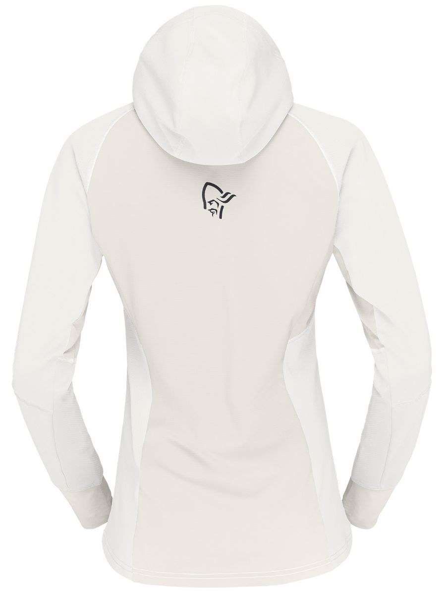 Tynn og teknisk hettegenser fra Norrøna til dame