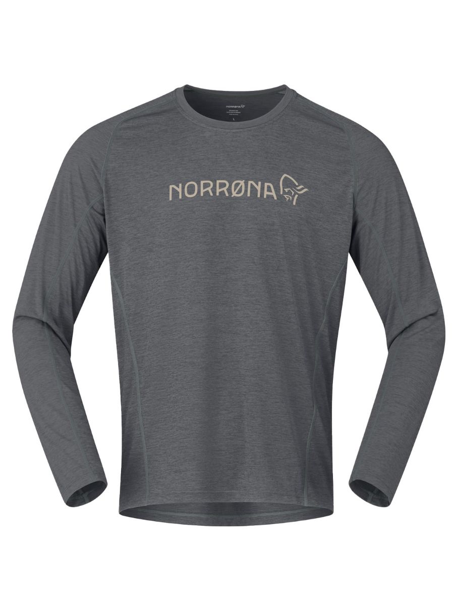 Allsidig treningsgenser til herre fra Norrøna i fargen Beluga