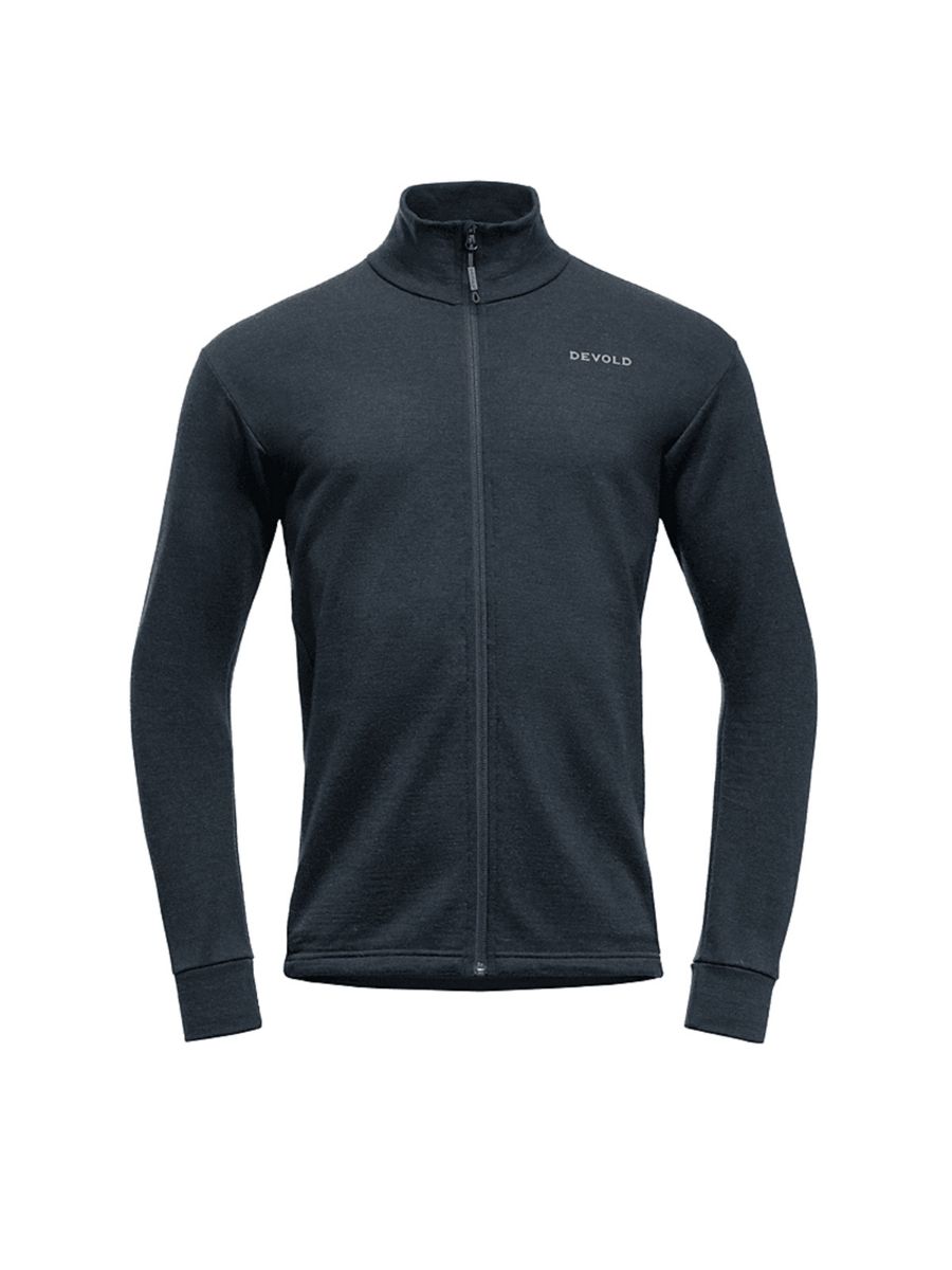 Allsidig og komfortabel jakke i ull til herre fra Devold i fargen Ink