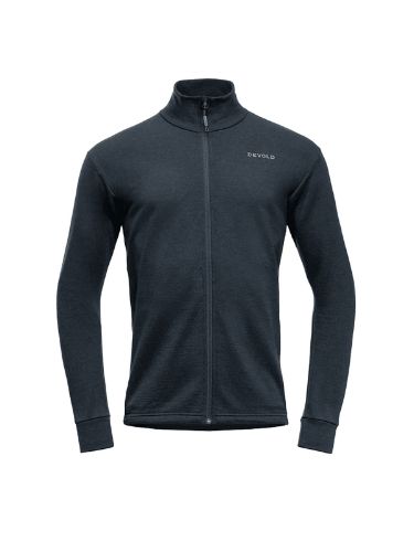 Allsidig og komfortabel jakke i ull til herre fra Devold i fargen Ink