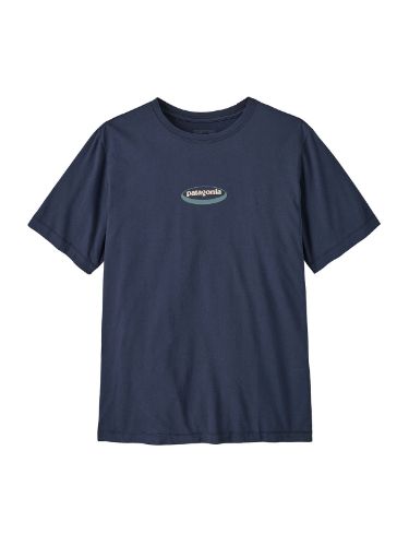 T-skjorte i bomull til herre fra Patagonia med logo på brystet og på ryggen