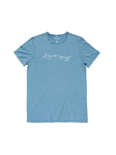 T-skjorte i merinoull til herre fra Devold i fargen SkyBlue