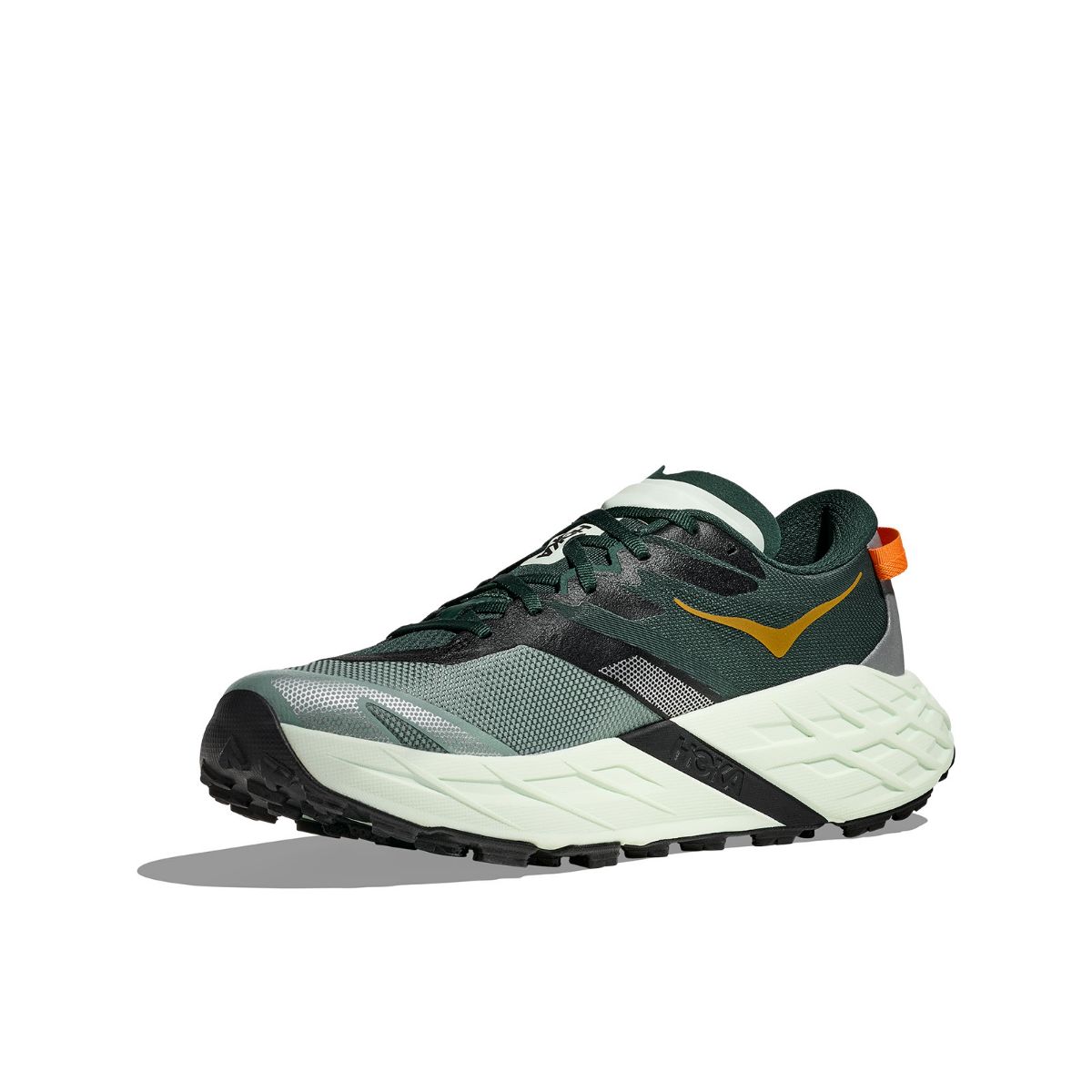 Terrengløpesko til herre fra Hoka. Speedgoat 7 i fargen Bay Leaf Sea Glass