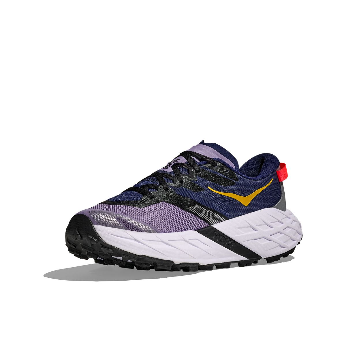 Terrengsko til dame fra Hoka. Speedgoat 7 i fargen Berry Jam Starlight Glow