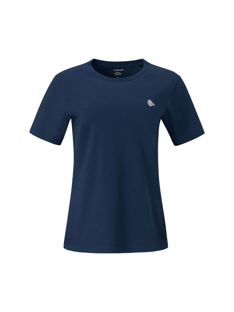T-skjorte i bomull til dame fra Norrøna med patch