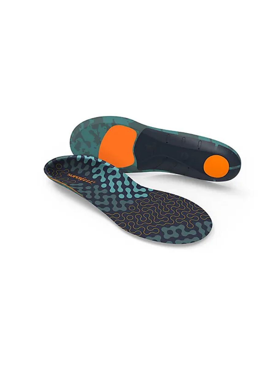 Innelggssåler med støtte for høy fotbue