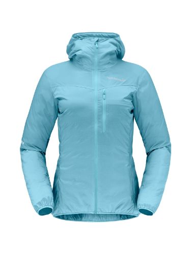 Lett vindjakke til dame fra Norrøna i fargen Aqua Haze