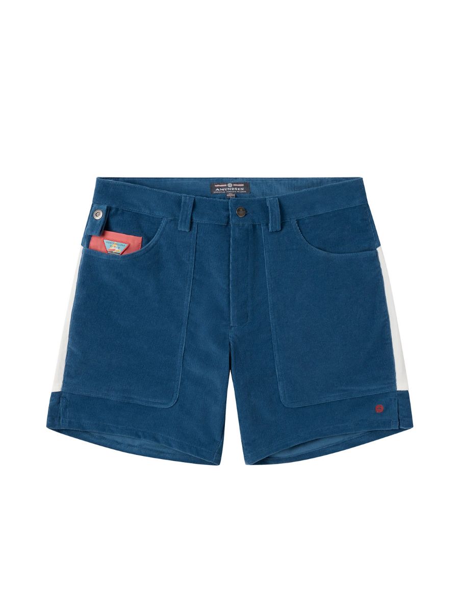 Shorts i kord til herre i fargen Indigo Natural