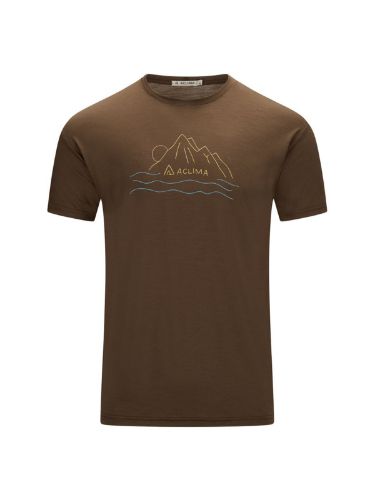 T-skjorte i ull fra Aclima i fargen Dark Earth