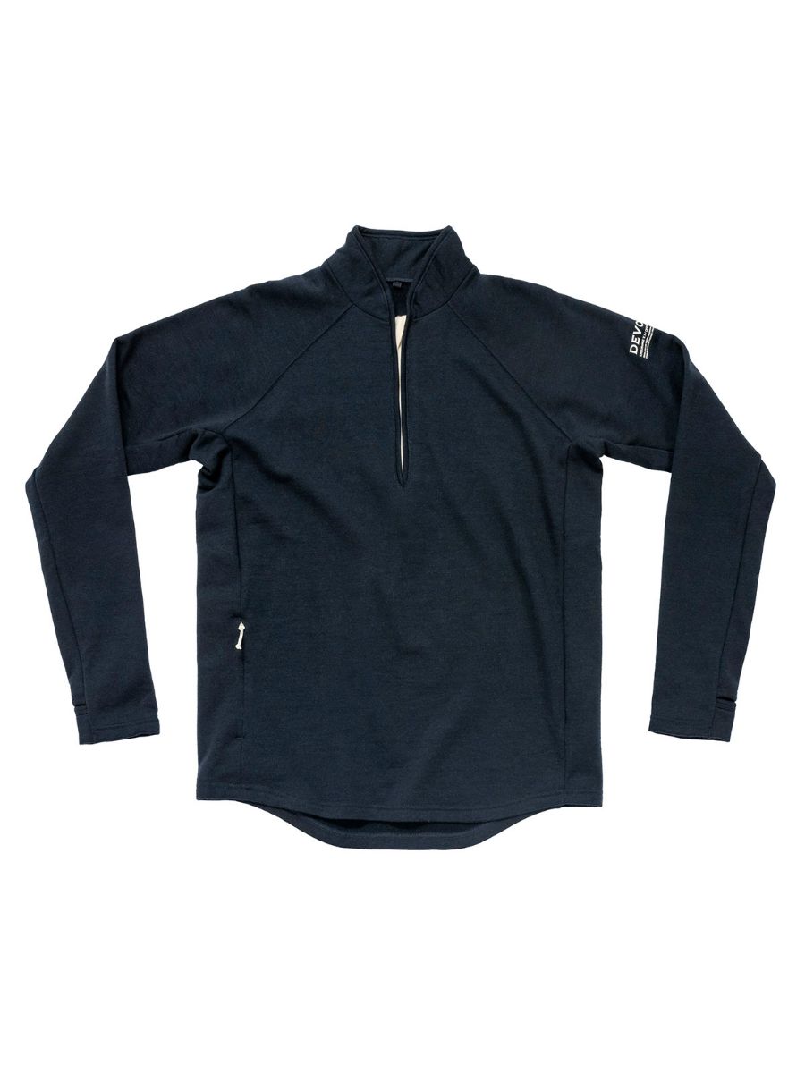 Overdel til herre fra Devold med glidelås i halsen