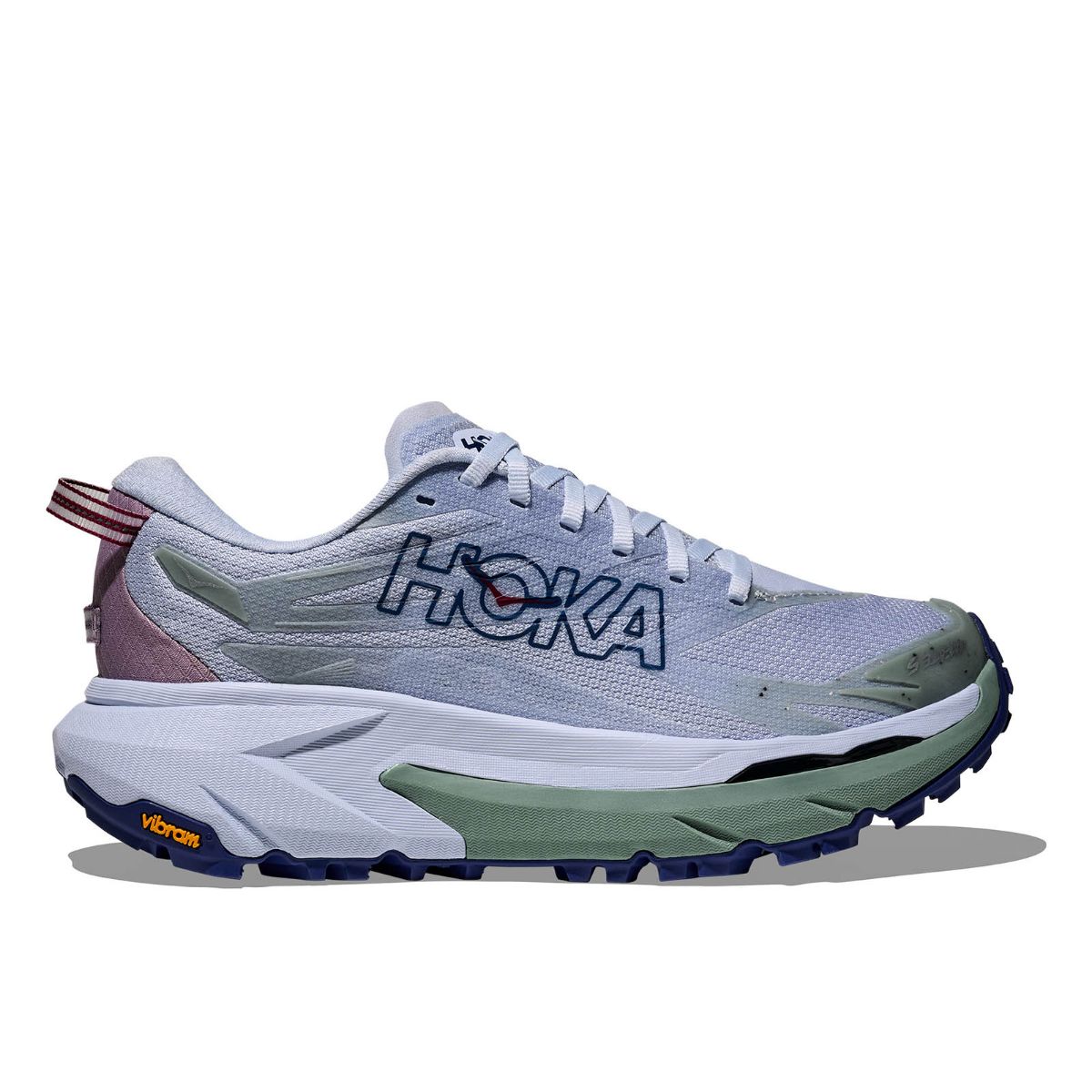 Terreng løpesko til dame fra Hoka i fargen Ambiant Blue Rosemary