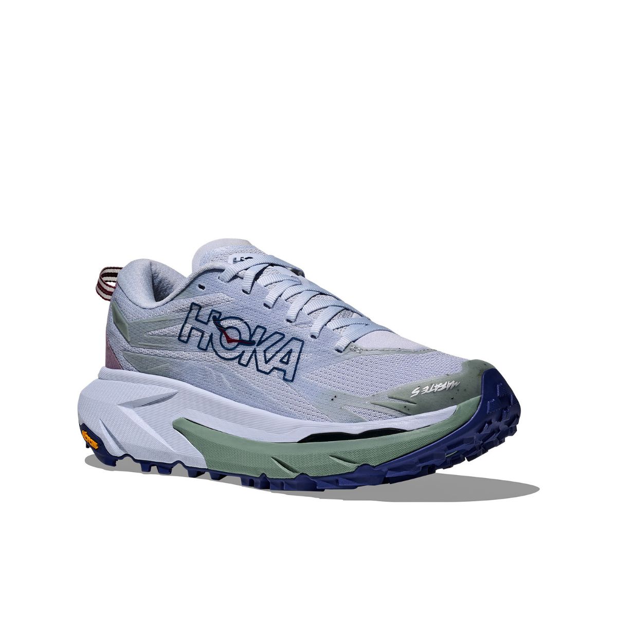 Terreng løpesko til dame fra Hoka i fargen Ambiant Blue Rosemary