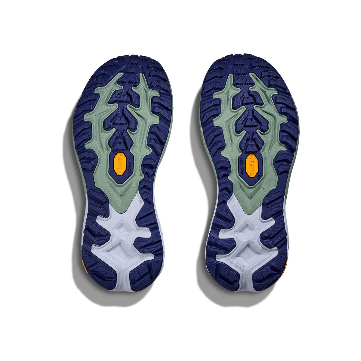 Terreng løpesko til dame fra Hoka i fargen Ambiant Blue Rosemary