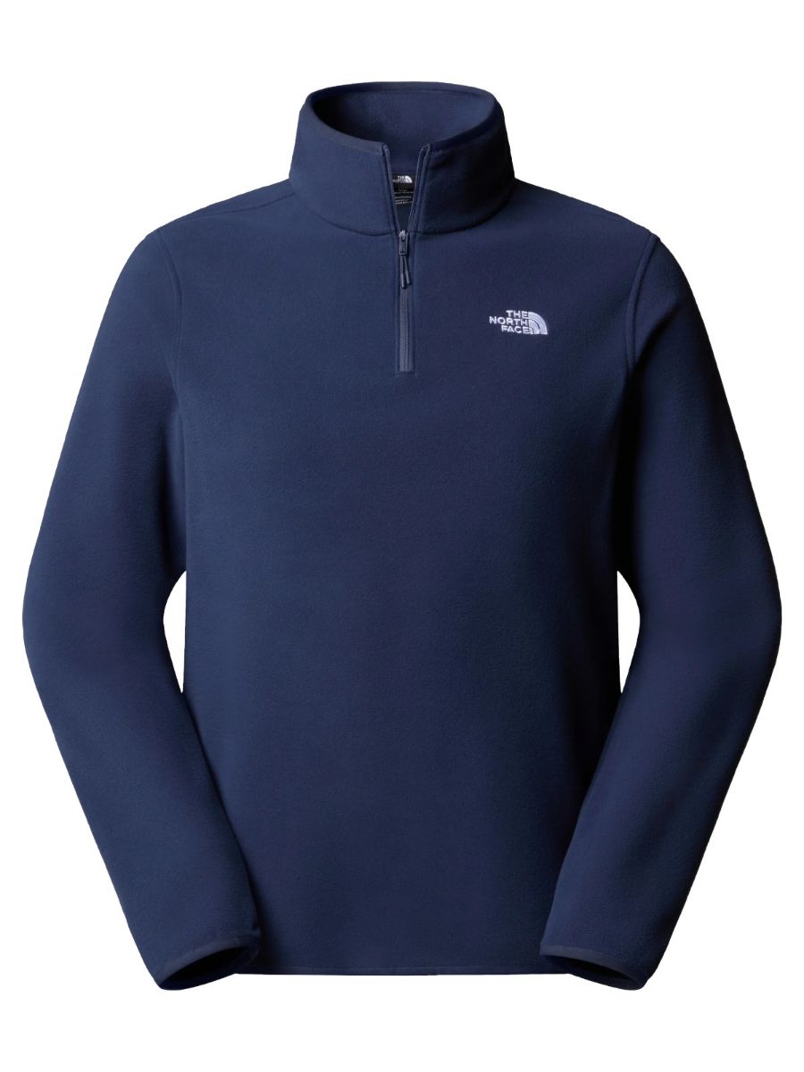 Half zip fleecejakke til herre i mørk blå. Tidløs fleece med 1/4 lang glidelås i hals. Liten logo på venstre bryst.