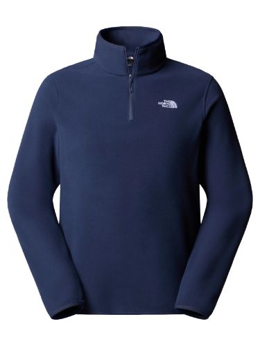 Half zip fleecejakke til herre i mørk blå. Tidløs fleece med 1/4 lang glidelås i hals. Liten logo på venstre bryst.