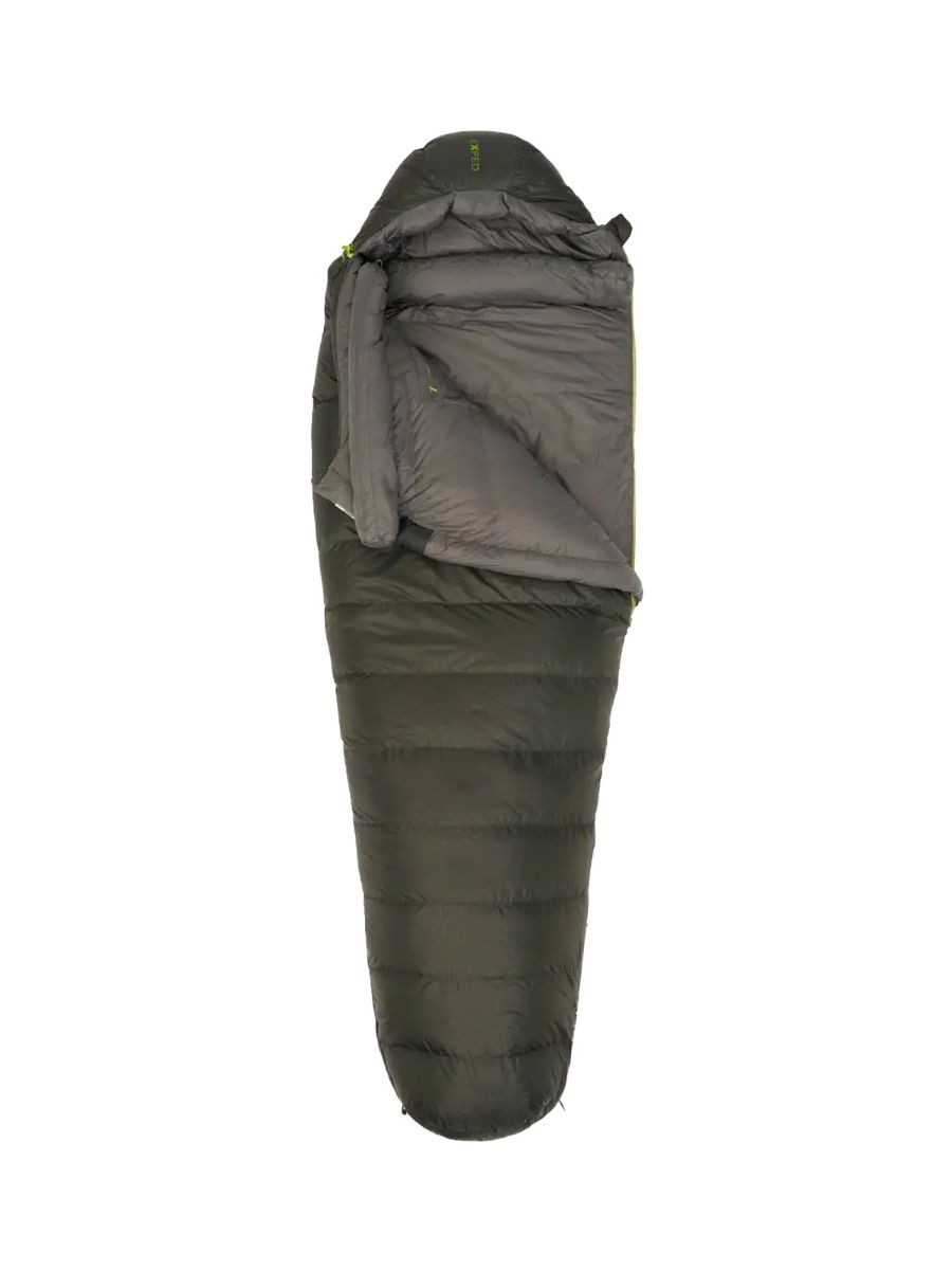 Sovepose i dun fra Exped i fargen Charcoal 