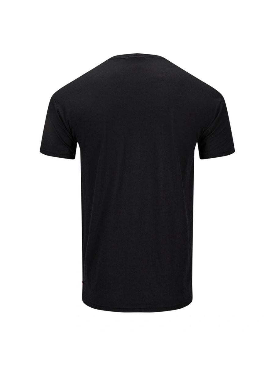 T-skjorte i ull fra Aclima med trykk på brystet