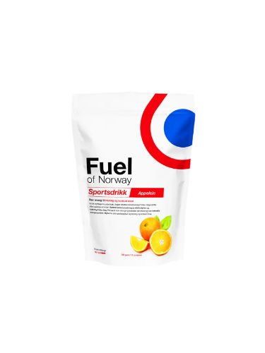 Energidrikk fra Fuel of Norway med smak av appelsin