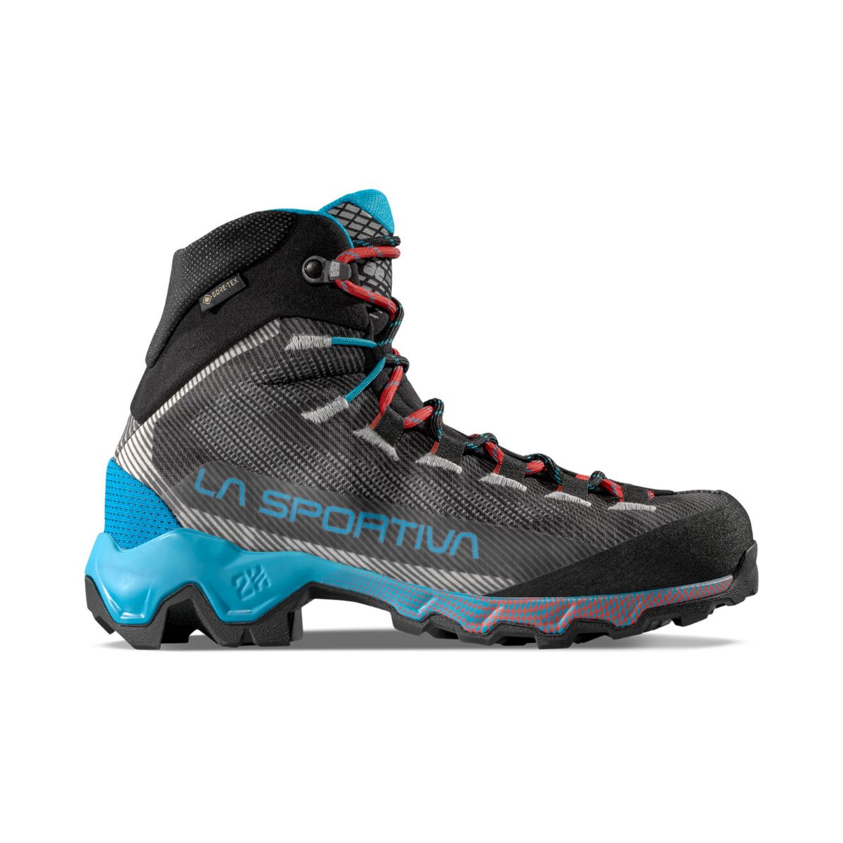 Fjellstøvel fra La Sportiva til dame i fargen Carbon Malibu Blue