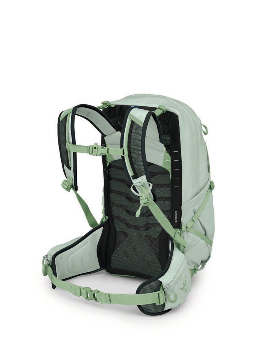 Ryggsekk fra Osprey i fargen Frosty Mint Green Botanica som rommer 22l