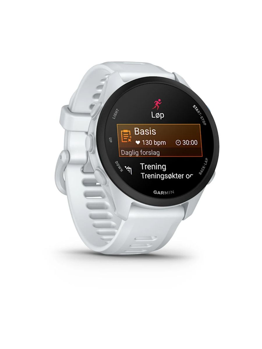Sportsklokke fra Garmin, Forerunner 70 i fargen Whitestone