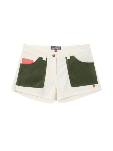 Shorts til dame fra Amundsen i fargen Offwhite Green