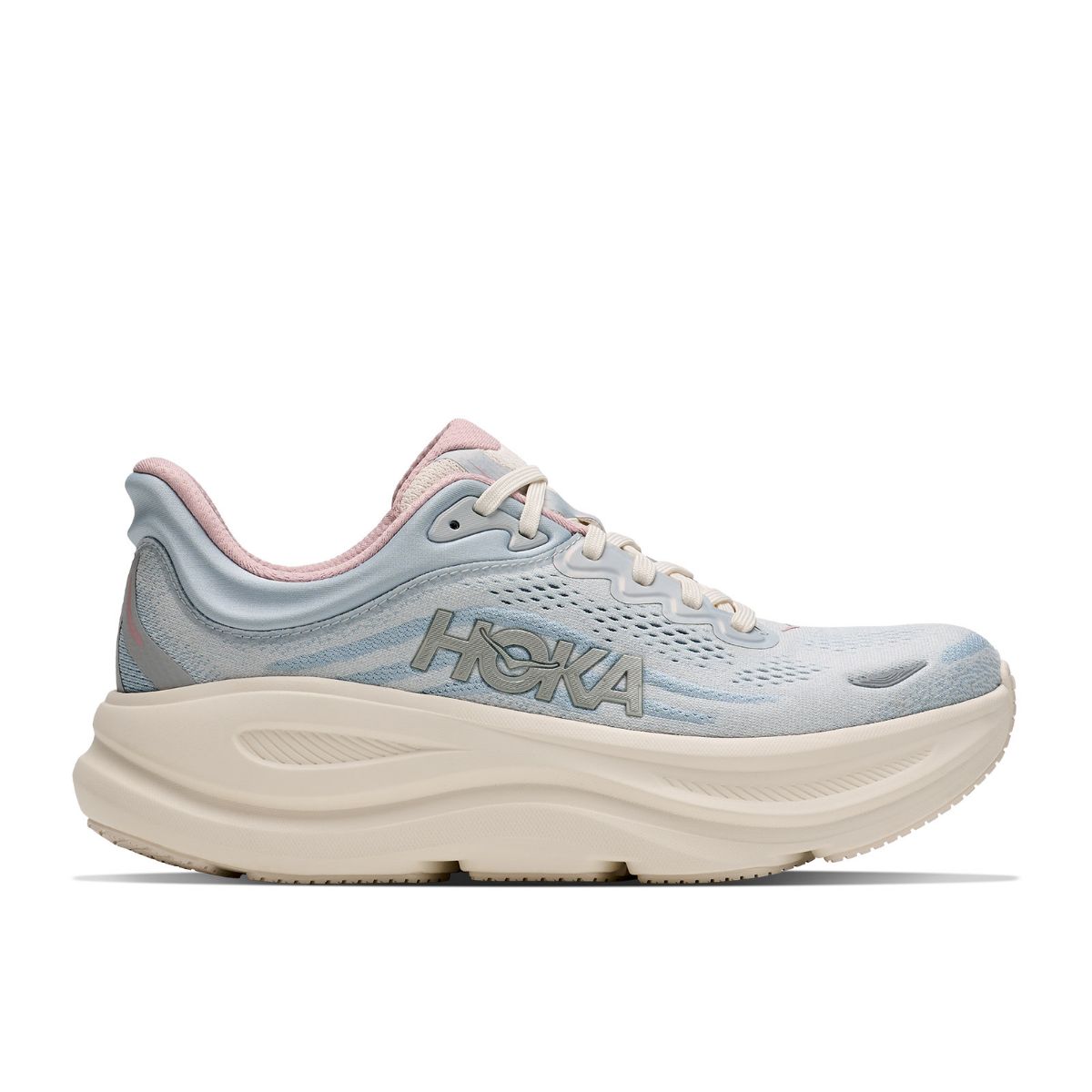 Bondi 9 til dame fra Hoka i fargen Alabaster Mineral Blue