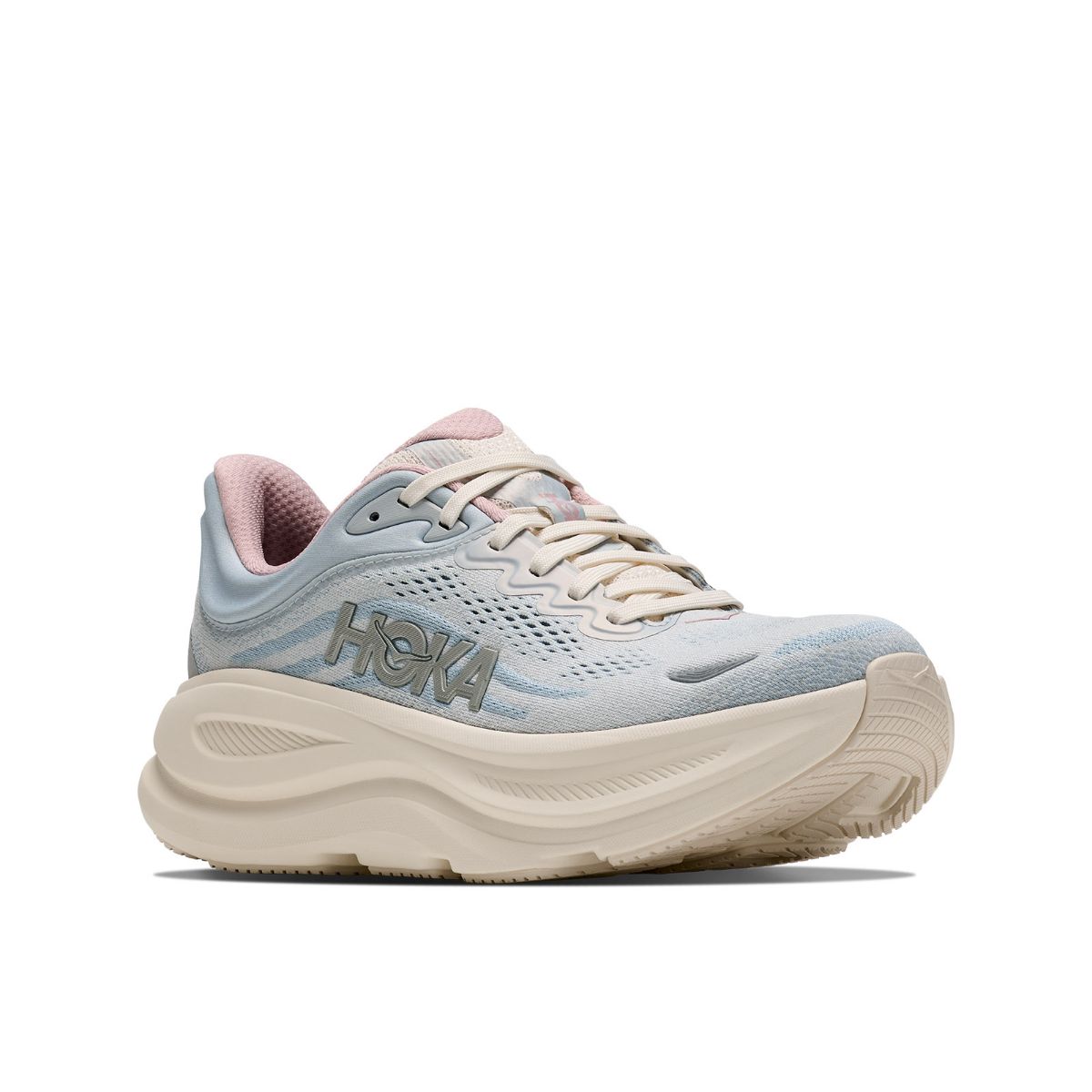 Bondi 9 til dame fra Hoka i fargen Alabaster Mineral Blue
