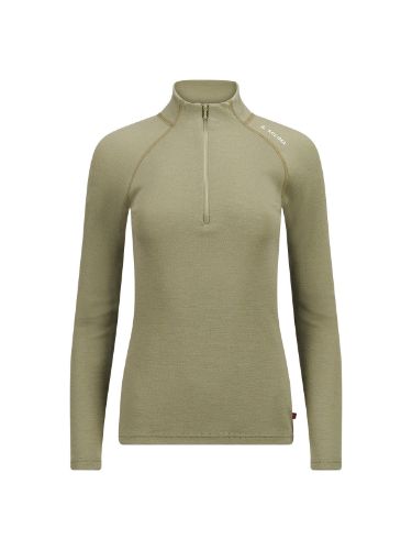 Genser til dame i 100% merinoull med glidelås i halsen. WarmWool Mockneck fra Aclima 