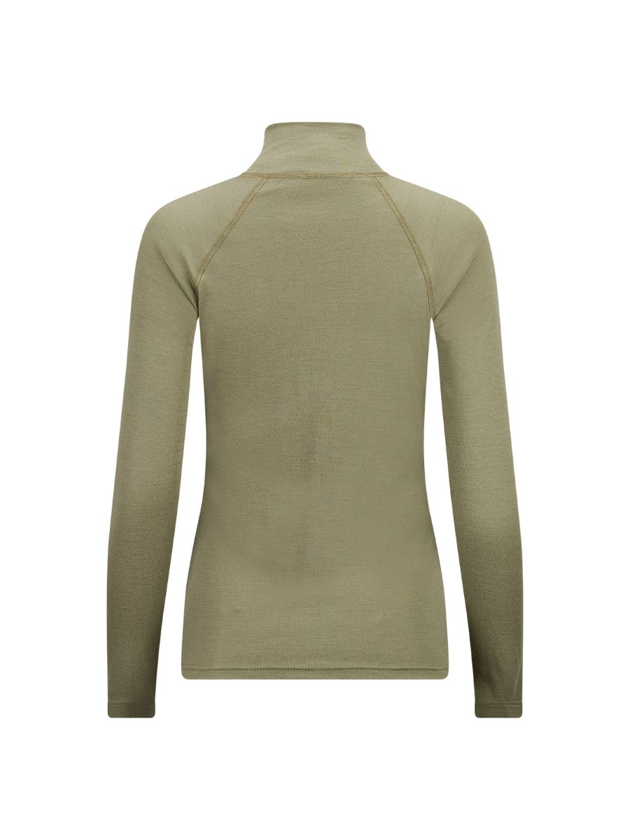 Genser til dame i 100% merinoull med glidelås i halsen. WarmWool Mockneck fra Aclima 