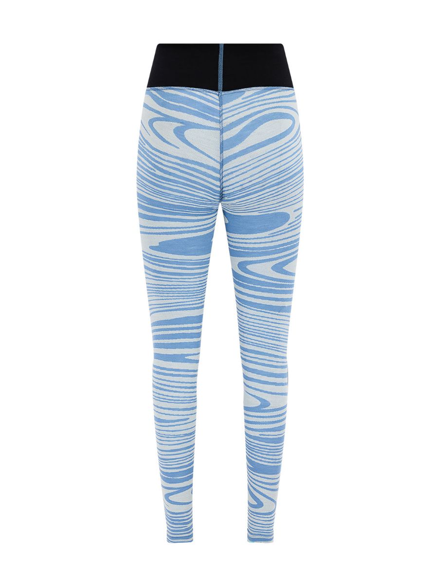 Longs til dame i ull fra Aclima. WarmWool Motion Longs High Waist i fargen Niagra Motion