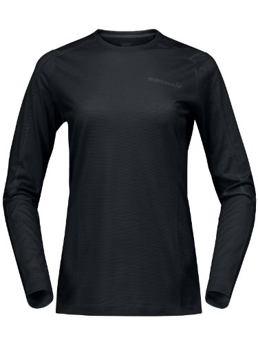 Longsleeve til dame fra Norrøna i fargen Caviar Black