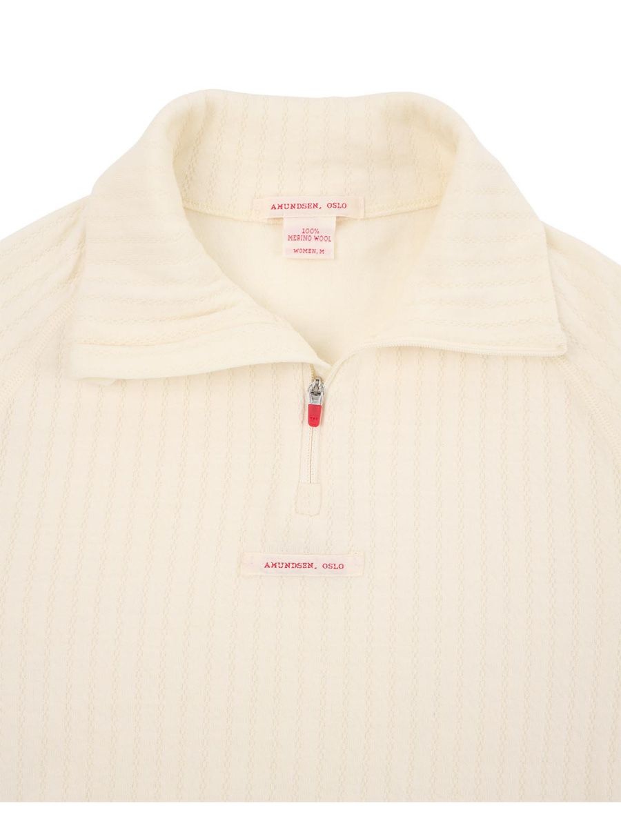 Ullundertøy til dame fra Amundsen. Genser med half Zip