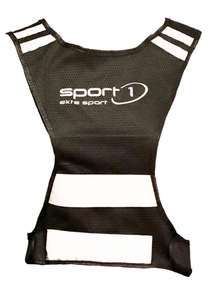 Refleksvest med Sport1 logo og borrelås