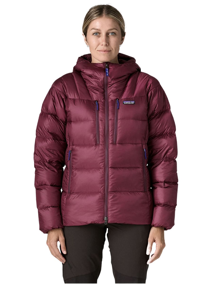 Dunjakke fra Patagonia til dame i fargen Berry Fig