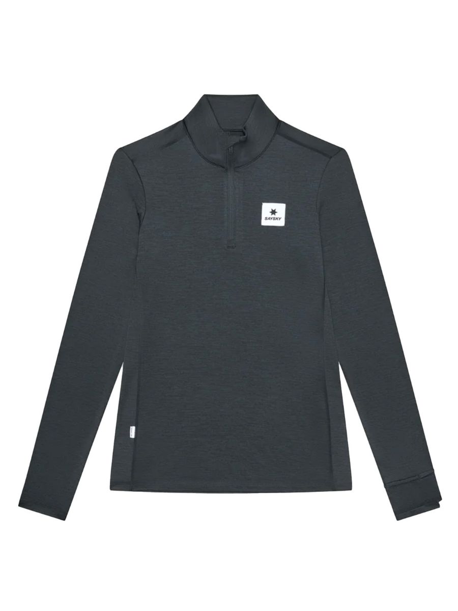 Longsleeve til dame med glidelås i halsen 
