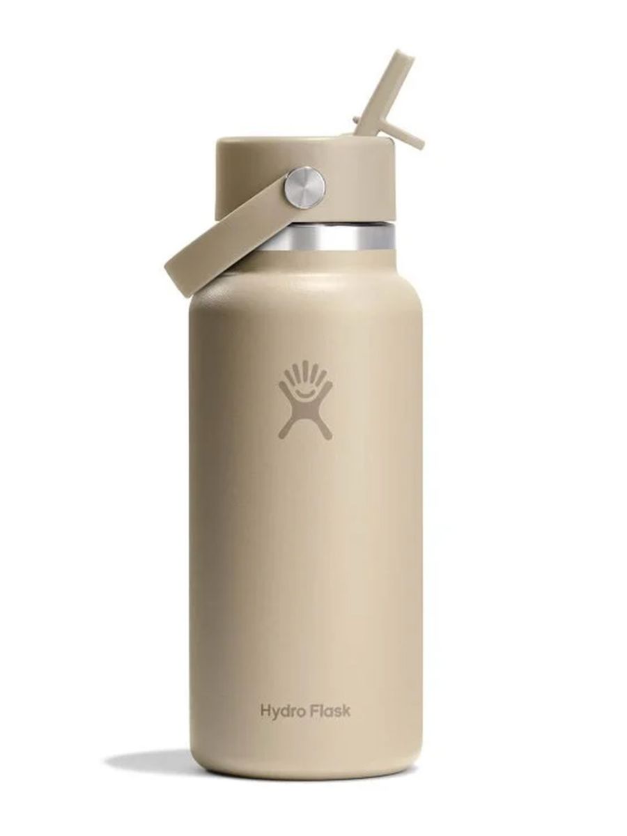 Drikkeflaske med sugerør fra Hydroflask i fargen Oat