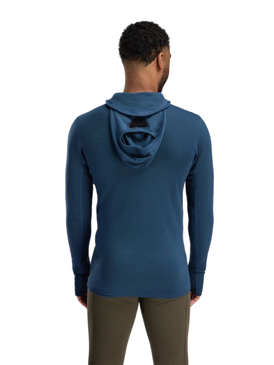 Ullgenser med halfzip og hette fra Aclima til herre