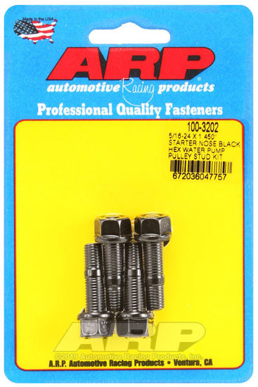 Bilde av 5/16-24 X 1.450 starter nose black hex water pump pulley stud kit