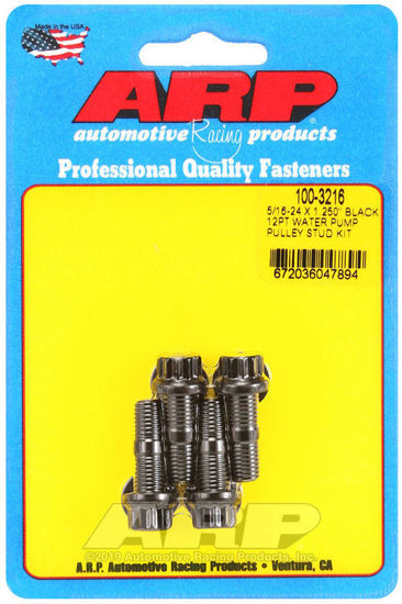 Bilde av 5/16-24 X 1.250 black 12pt water pump pulley stud kit