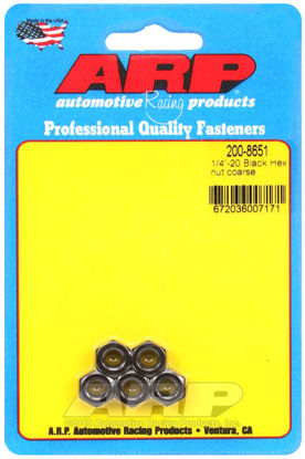 Bilde av 1/4-28 black coarse hex nut kit