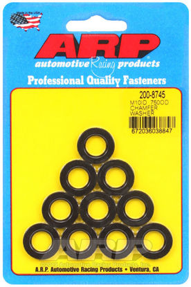 Bilde av M10 ID .750 OD chamfer black washers