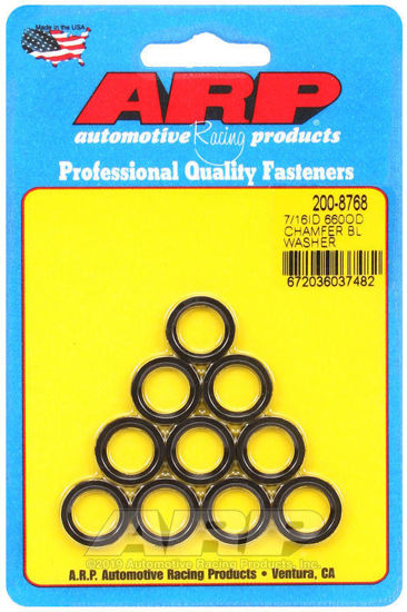 Bilde av 7/16 ID .660 OD  chamfer black washers