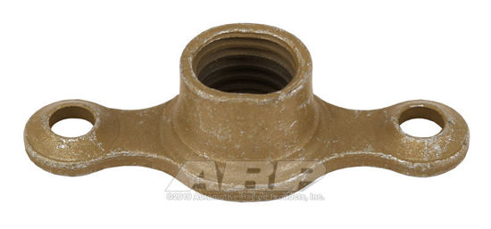 Bilde av 5/16-24 plate nut, 2-lug fixed w/ctr sunk rivet hole