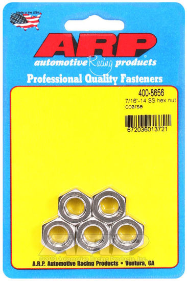 Bilde av 7/16-14 SS coarse hex nut kit